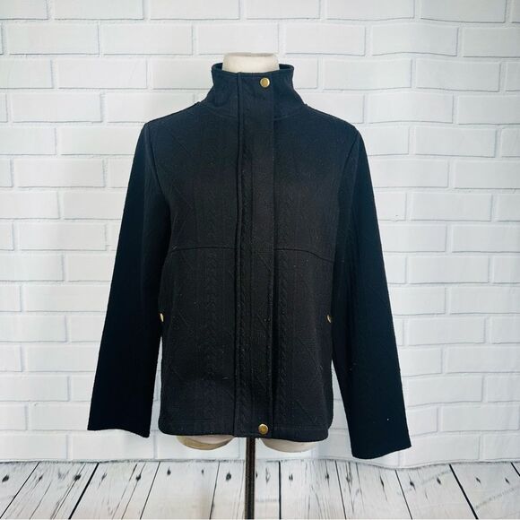 Laurel Grey Black Hidden Zipper Casual Jacket - Size Medium - Picture 1 of 12